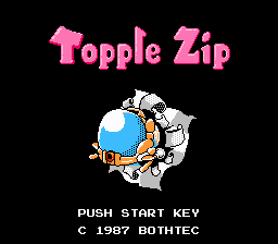 Topple Zip Title Screen